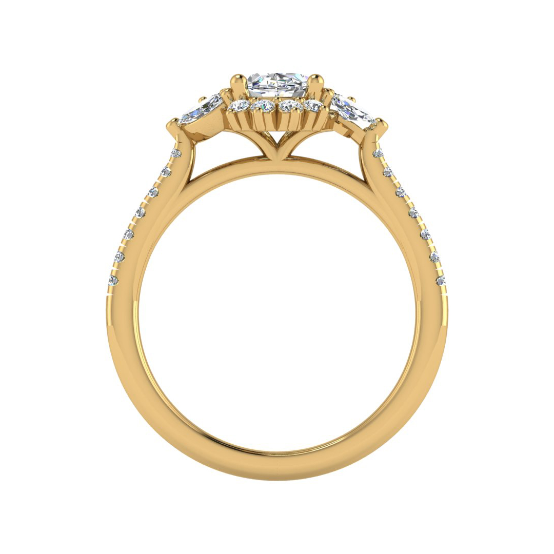 Celeste Halo Engagement Ring